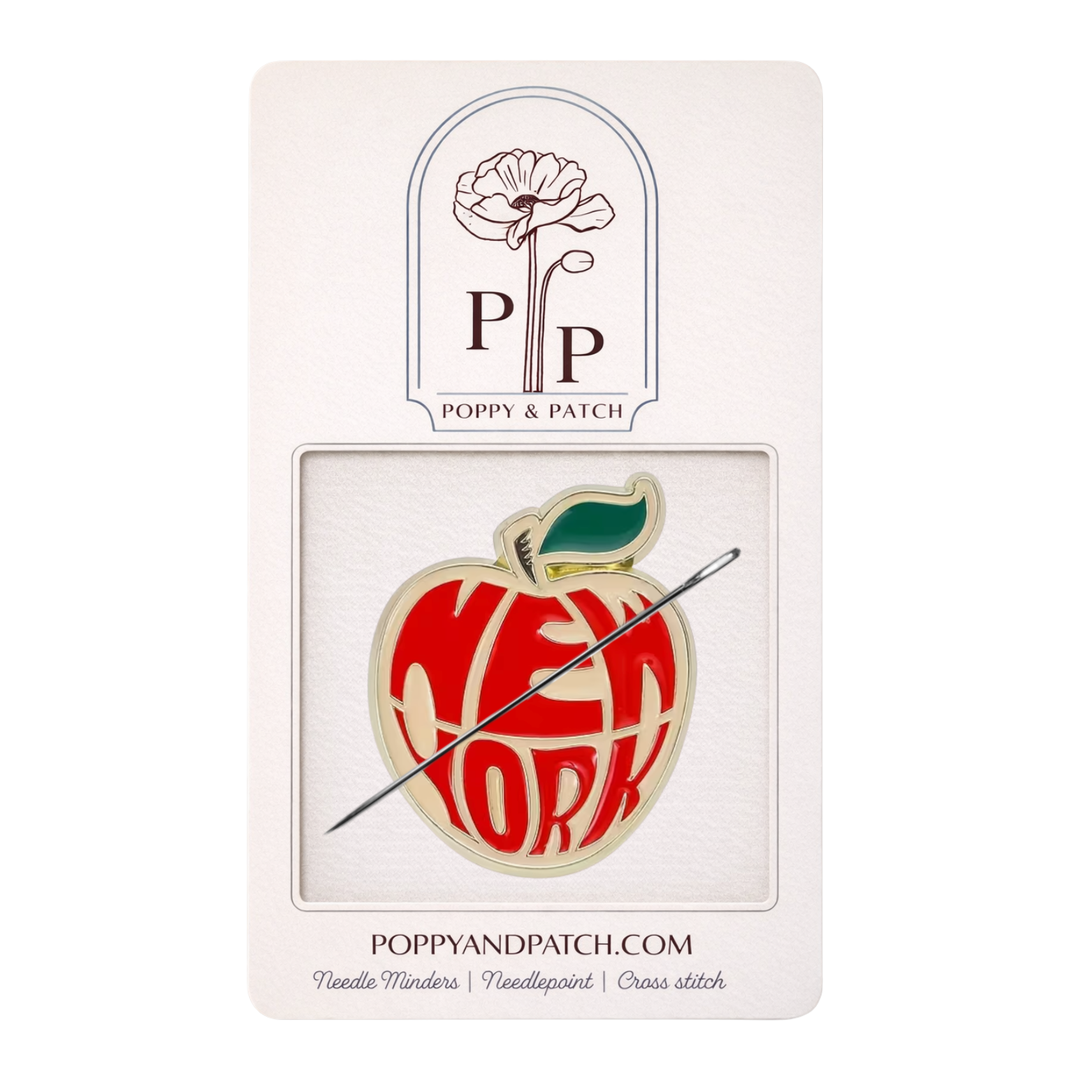 NYC Big Apple Needle Minder – Needlepoint Cross Stitch & Embroidery