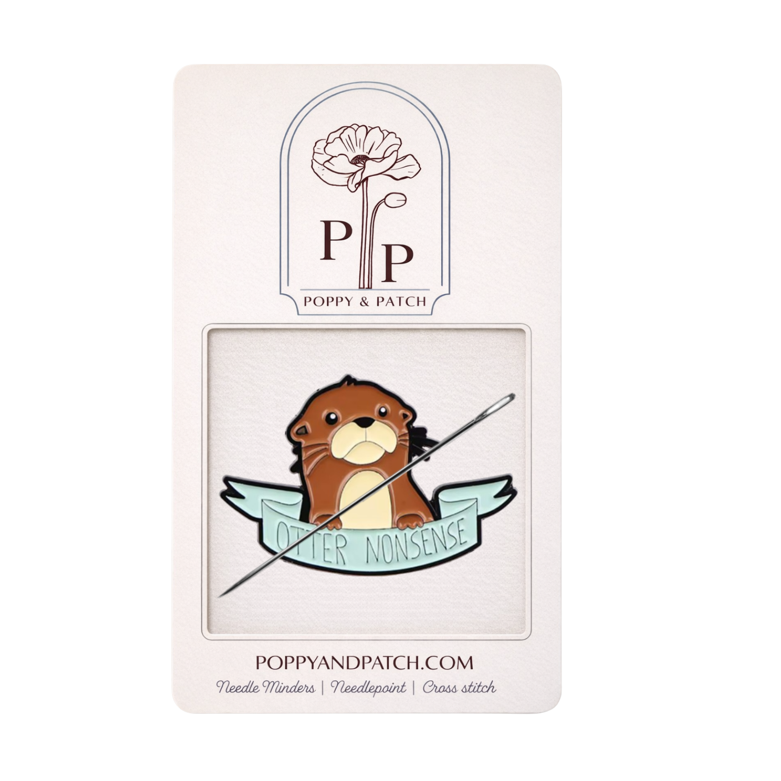 Otter Nonsense Needle Minder – Cute Otter Needle Magnet for Cross Stitch & Embroidery