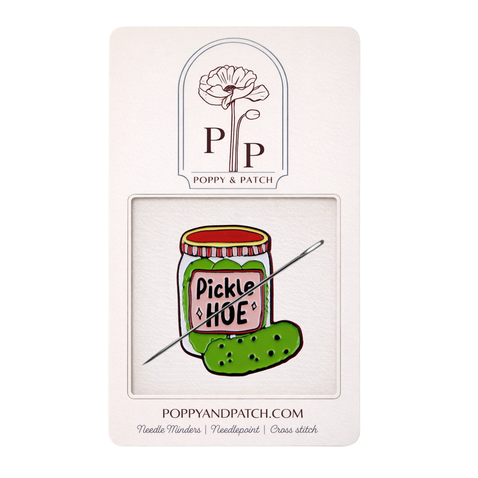 Pickle Hoe Needle Minder – Needle Holder – Needlepoint Cross Stitch & Embroidery