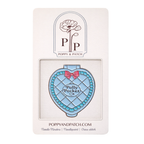 Polly Pocket Heart Compact Needle Minder – 90s Toy Inspired Needle Holder – Needlepoint Cross Stitch & Embroidery