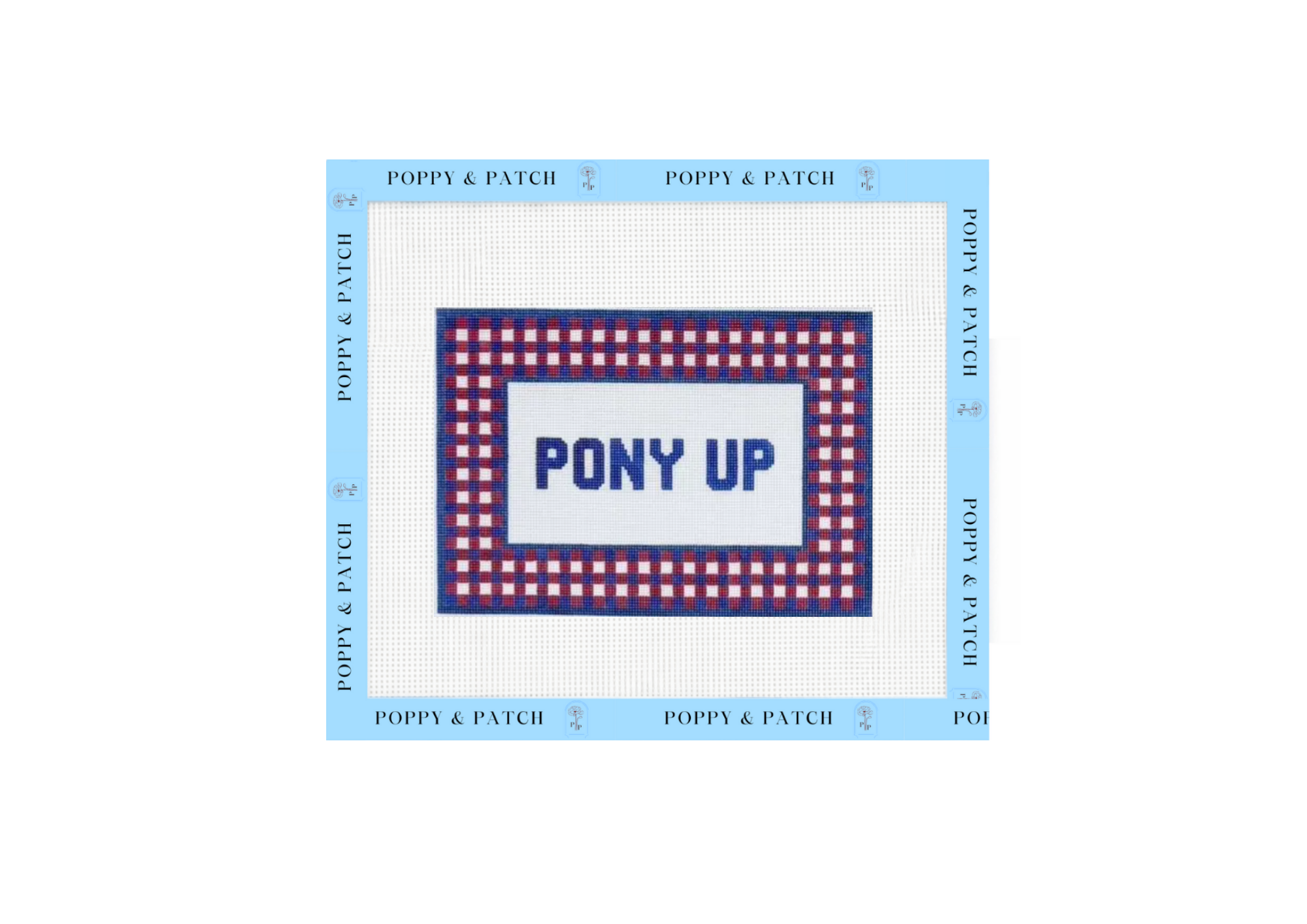 Pony Up- SMU Needlepoint Canvas