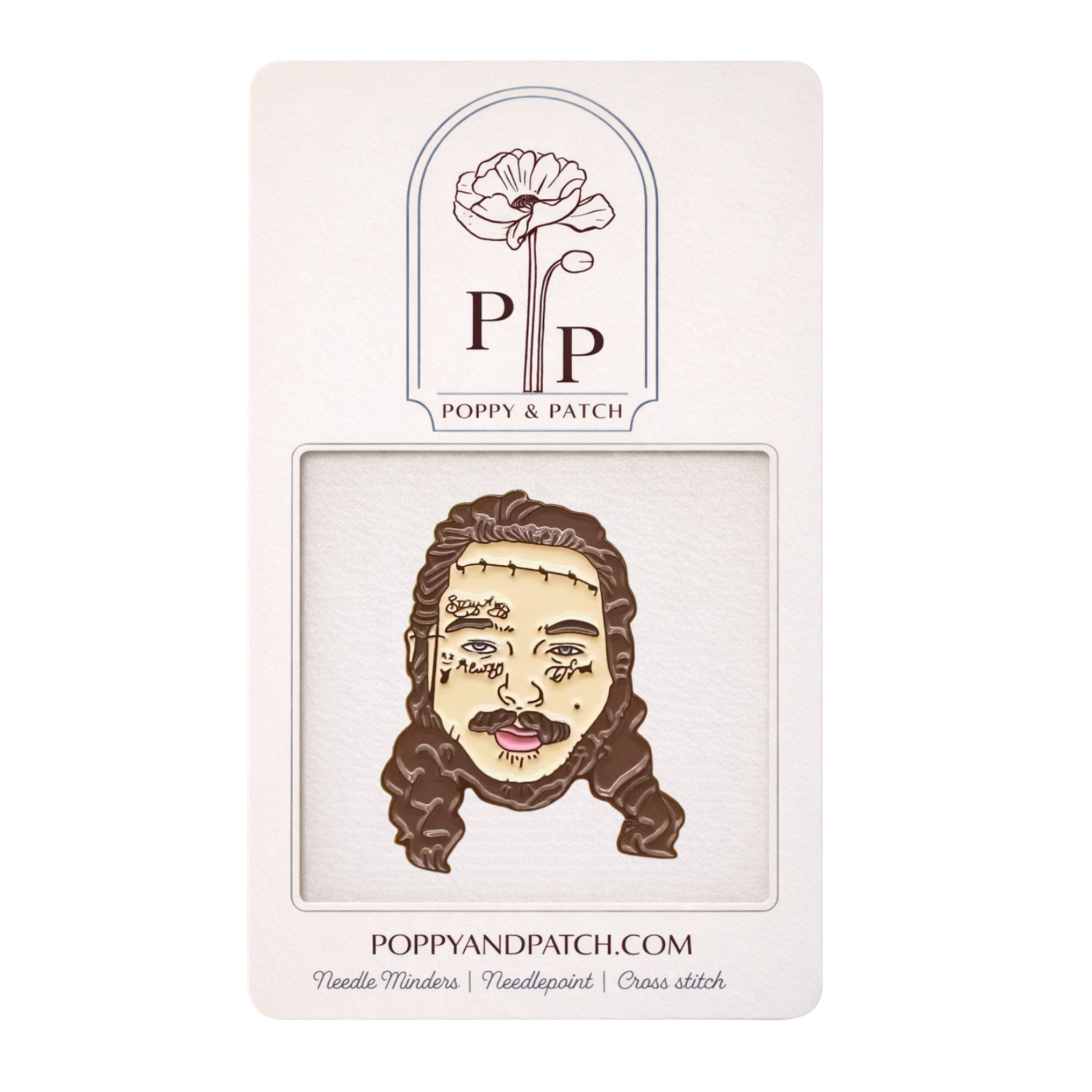 Post Malone Needle Minder – Needle Holder – Needlepoint Cross Stitch & Embroidery