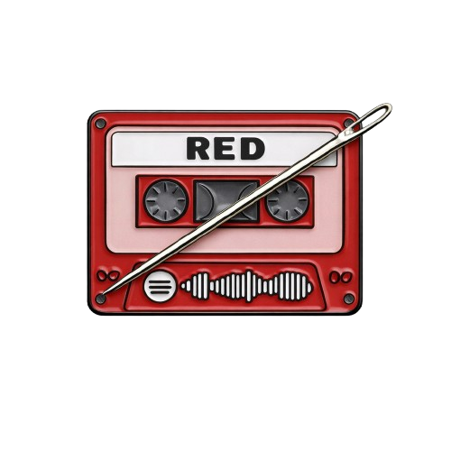 Red Cassette Tape Needle Minder – Needlepoint & Cross Stitch (Taylor Swift Inspired)