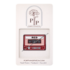 Red Cassette Tape Needle Minder – Taylor Swift Cassette Magnetic Needle Holder - Needlepoint Cross Stitch & Embroidery