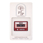 Red Cassette Tape Needle Minder – Taylor Swift Cassette Magnetic Needle Holder - Needlepoint Cross Stitch & Embroidery