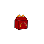 Sad Happy Meal Style Box Needle Minder – Melancholy Fast Food Inspired Magnetic Needle Holder for Needlepoint and Embroidery