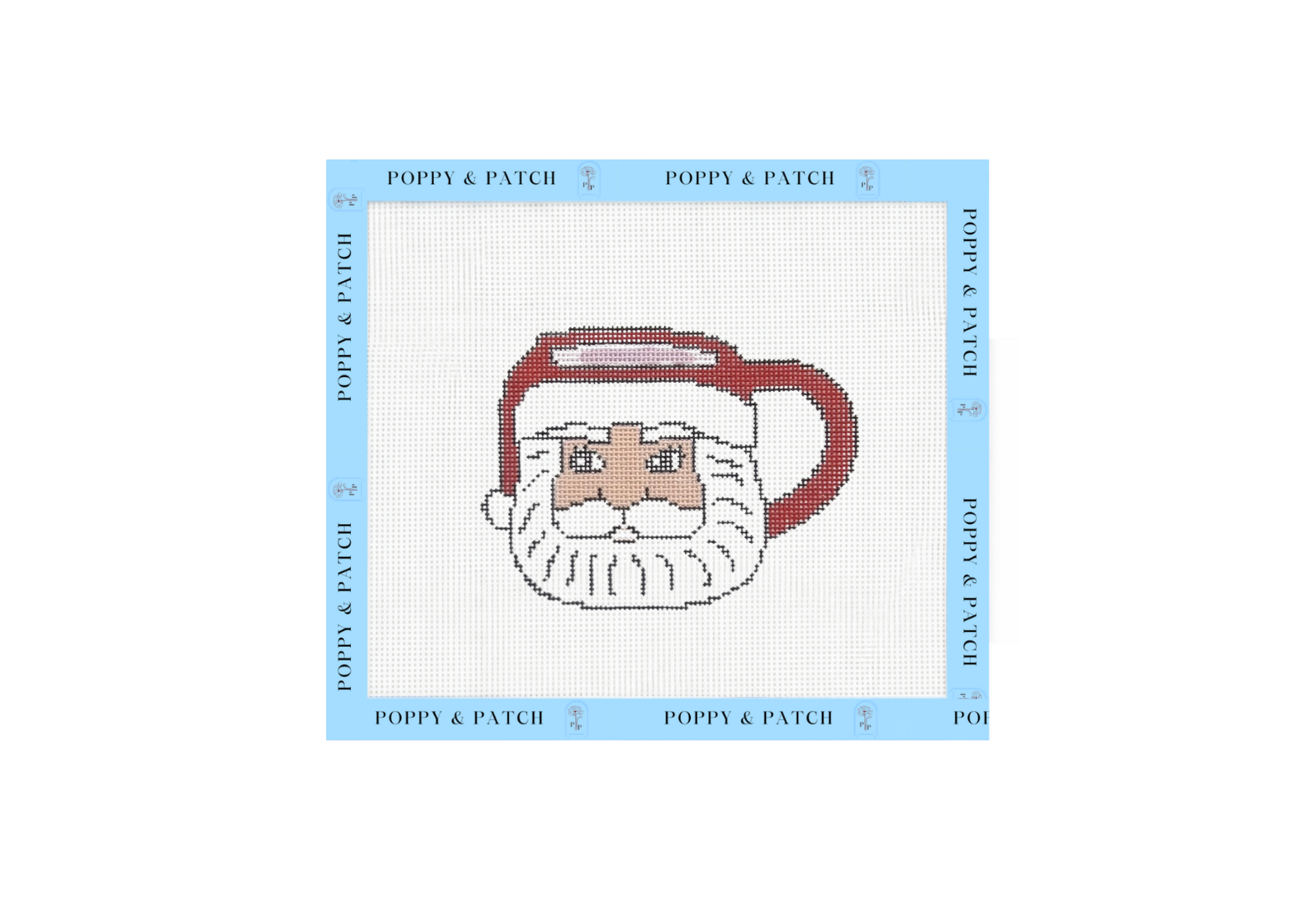 Santa Mug Needlepoint Canvas