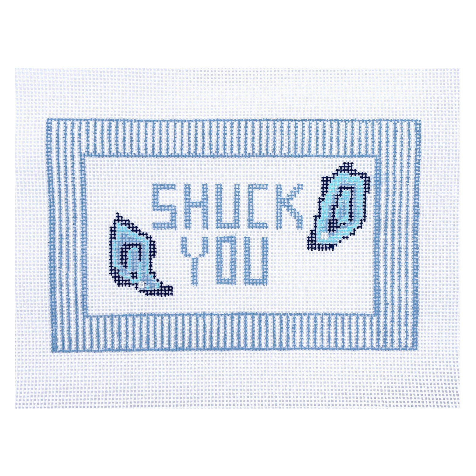 Shuck You Hand-Painted Needlepoint Canvas – Oyster Design