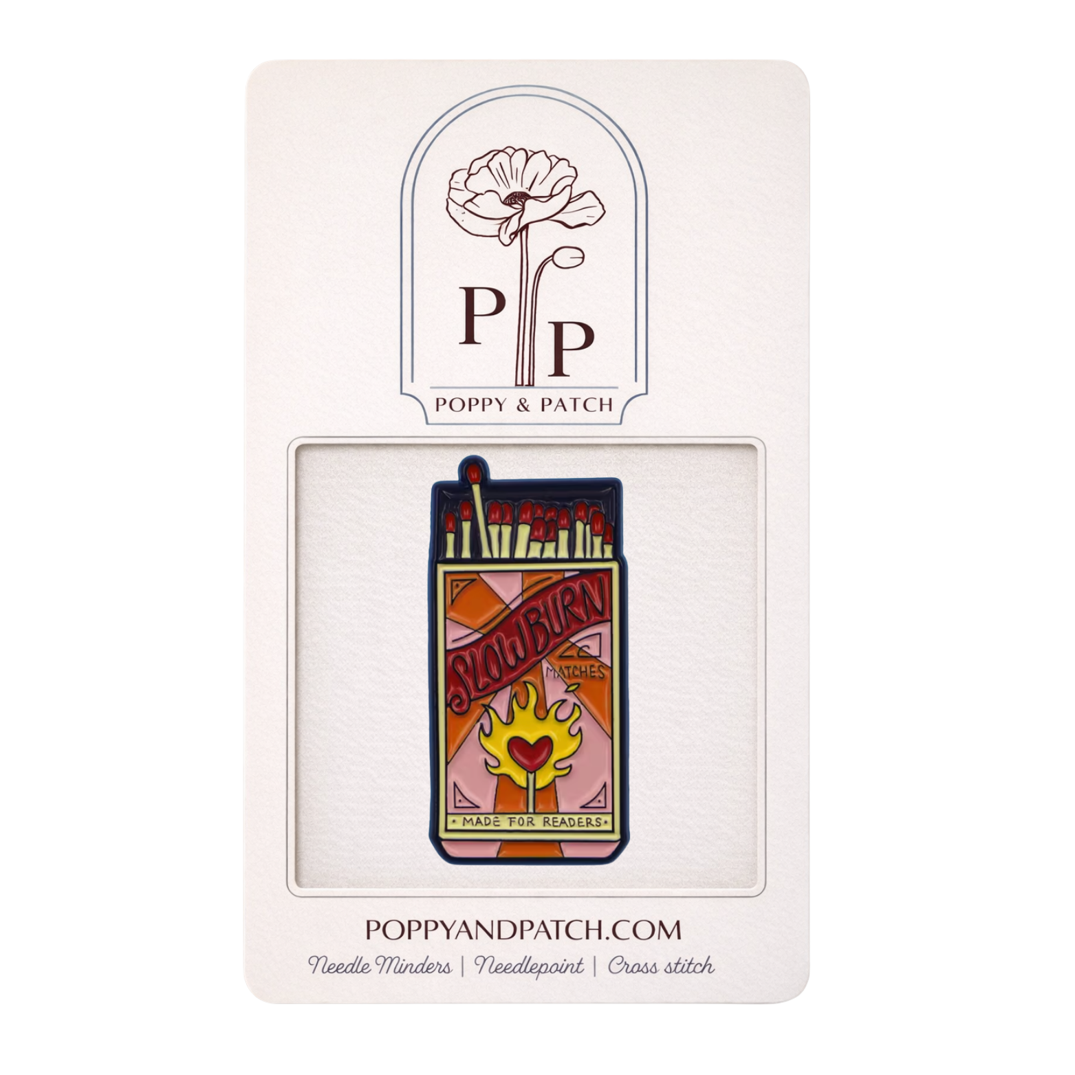Slow Burn Matches Needle Minder – Needle Holder – Needlepoint Cross Stitch & Embroidery