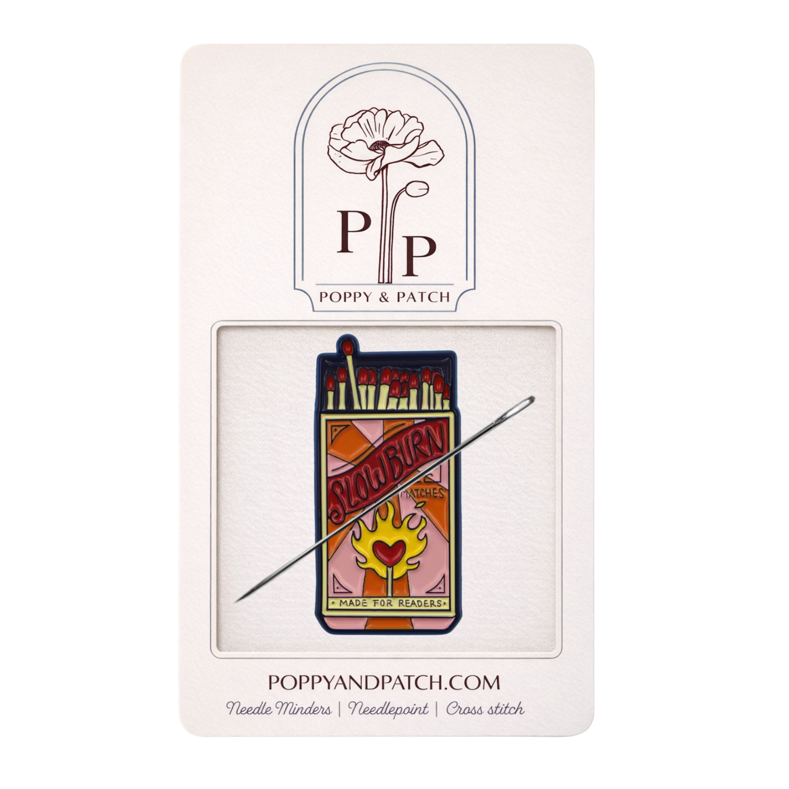Slow Burn Matches Needle Minder – Needle Holder – Needlepoint Cross Stitch & Embroidery