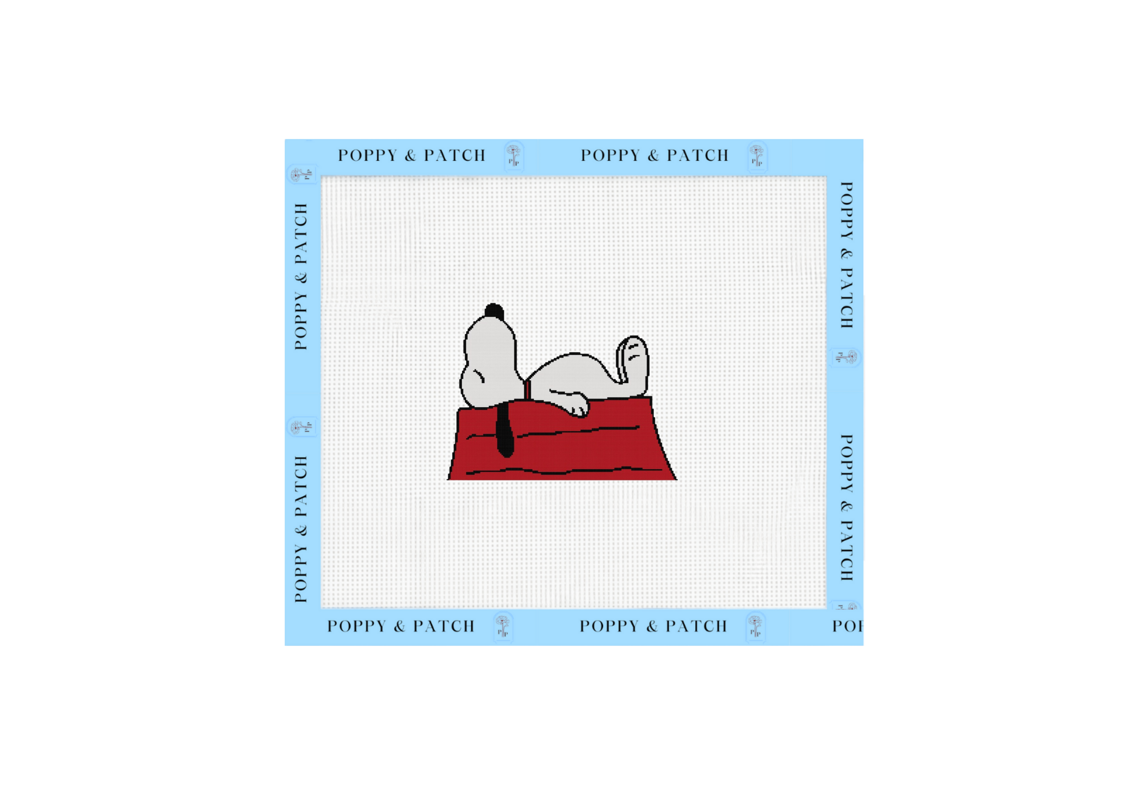 Snoopy on Dog House Needlepoint Canvas