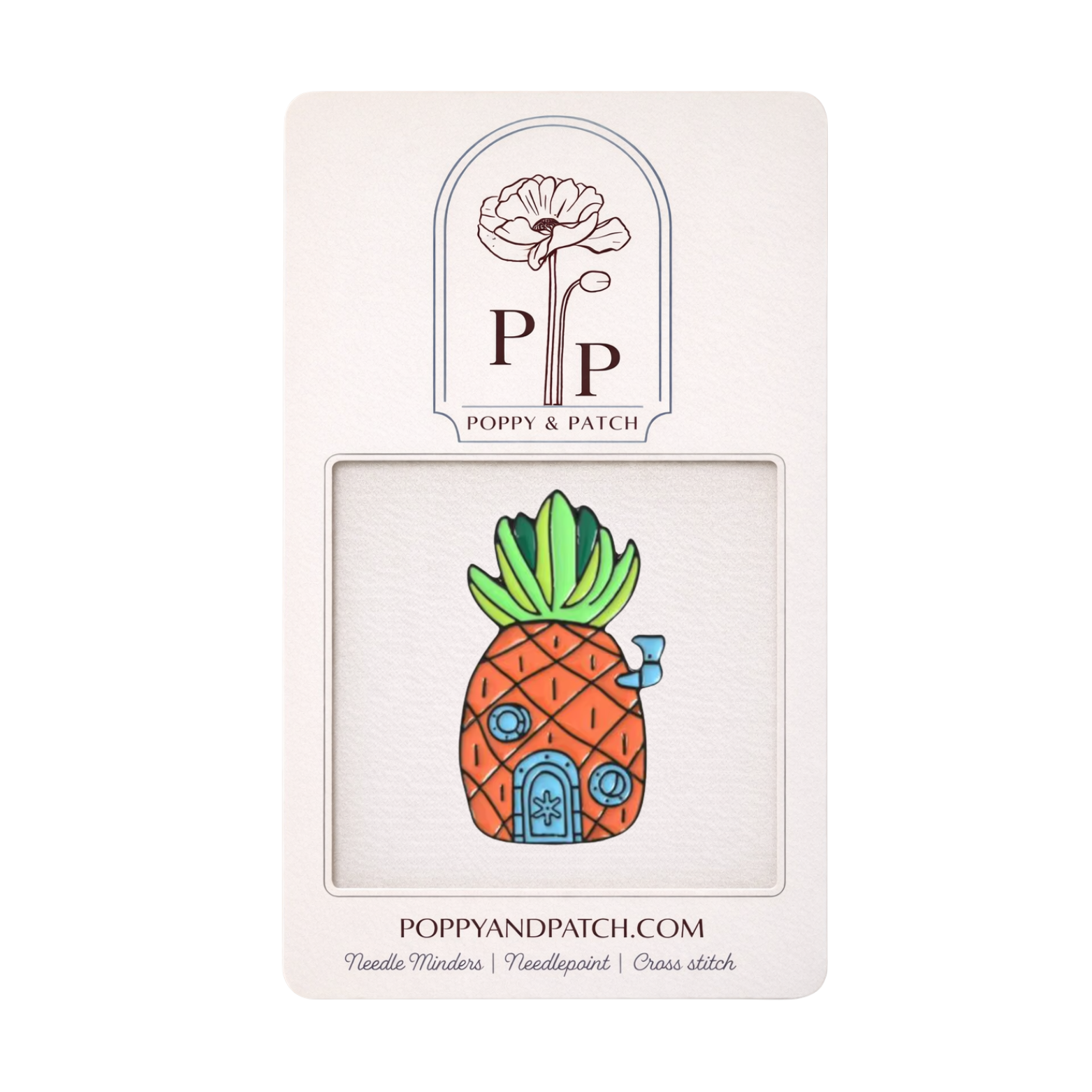 Sponge Bobs Pineapple House Sponge Bob Needle Minder – Needle Holder – Needlepoint, Cross Stitch & Embroidery