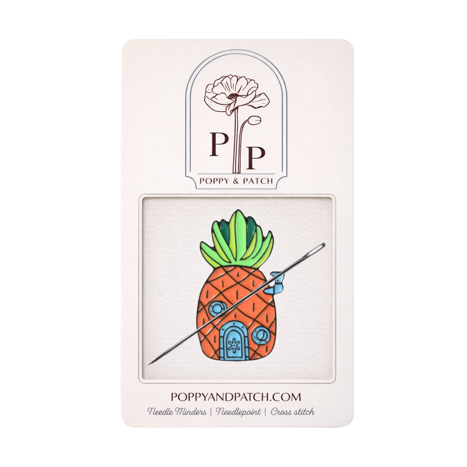 Sponge Bobs Pineapple House Sponge Bob Needle Minder – Needle Holder – Needlepoint, Cross Stitch & Embroidery