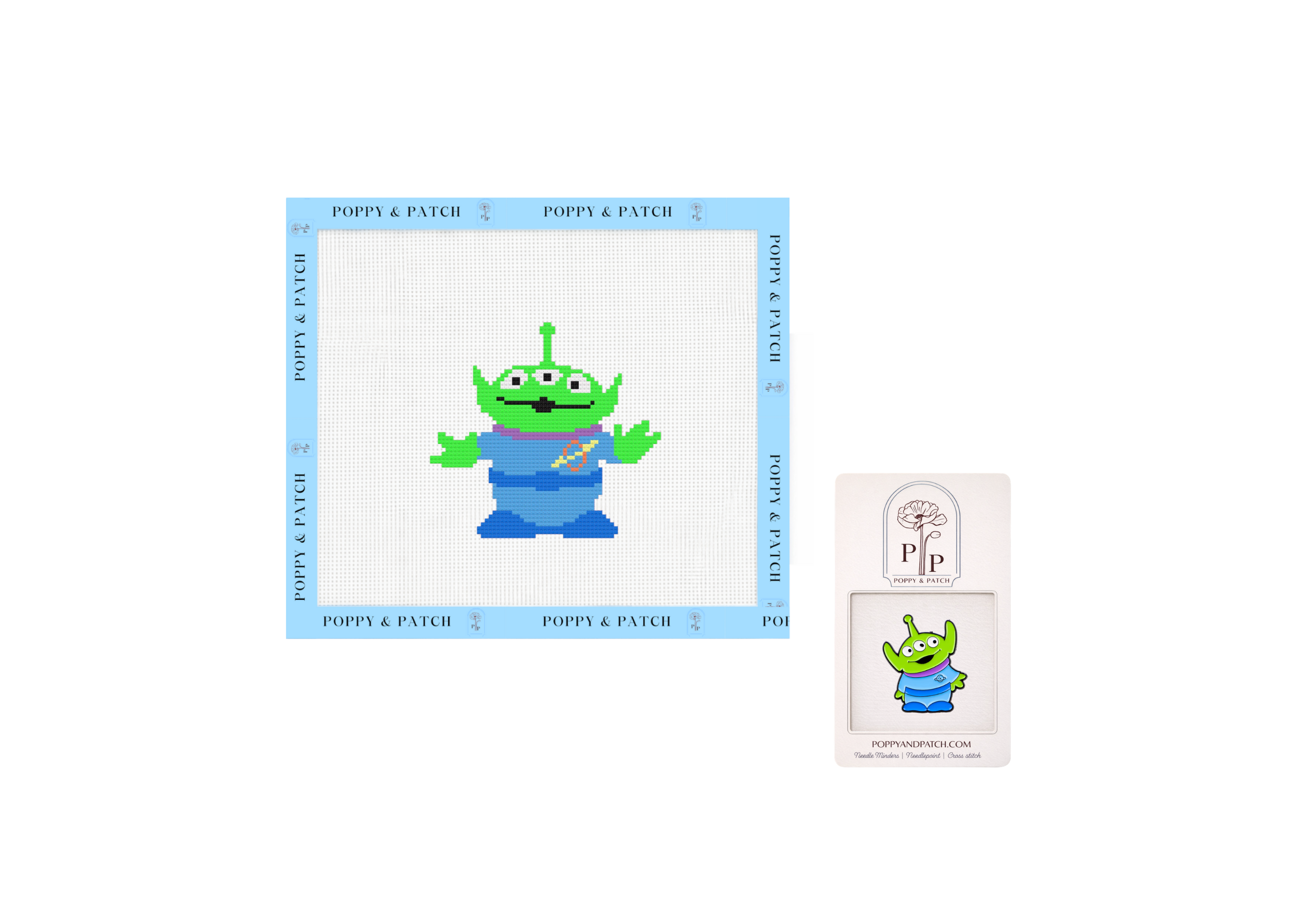 Squeeze Toy Alien Needlepoint Canvas