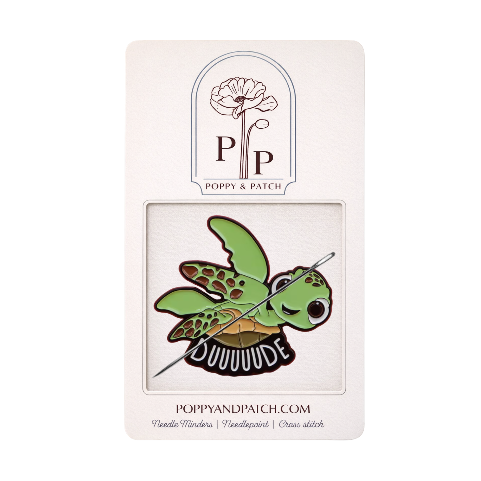 Squirt Finding Nemo Needle Minder – Needle Holder – Needlepoint, Cross Stitch & Embroidery