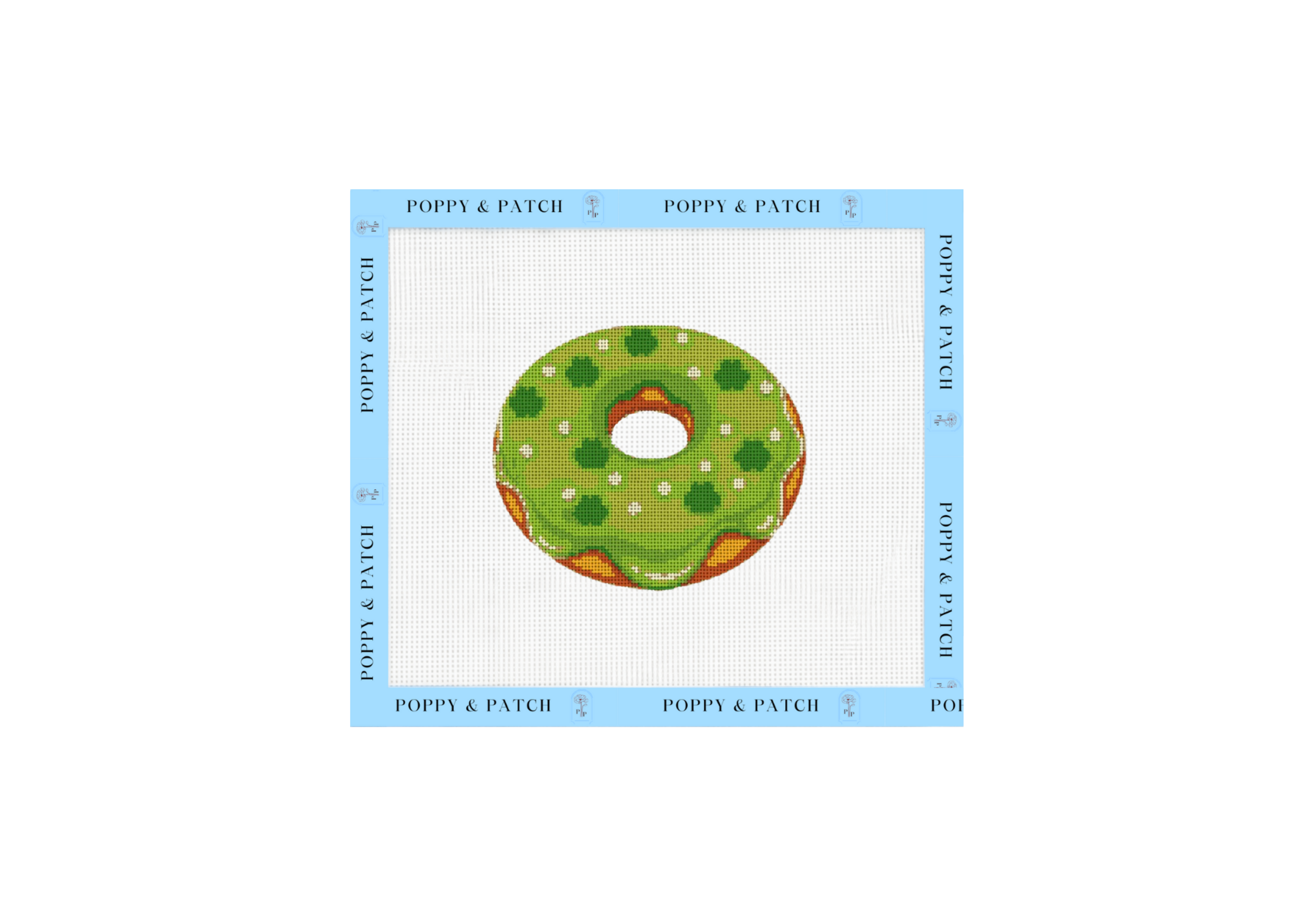 St. Patrick's Day Donut Needlepoint Canvas