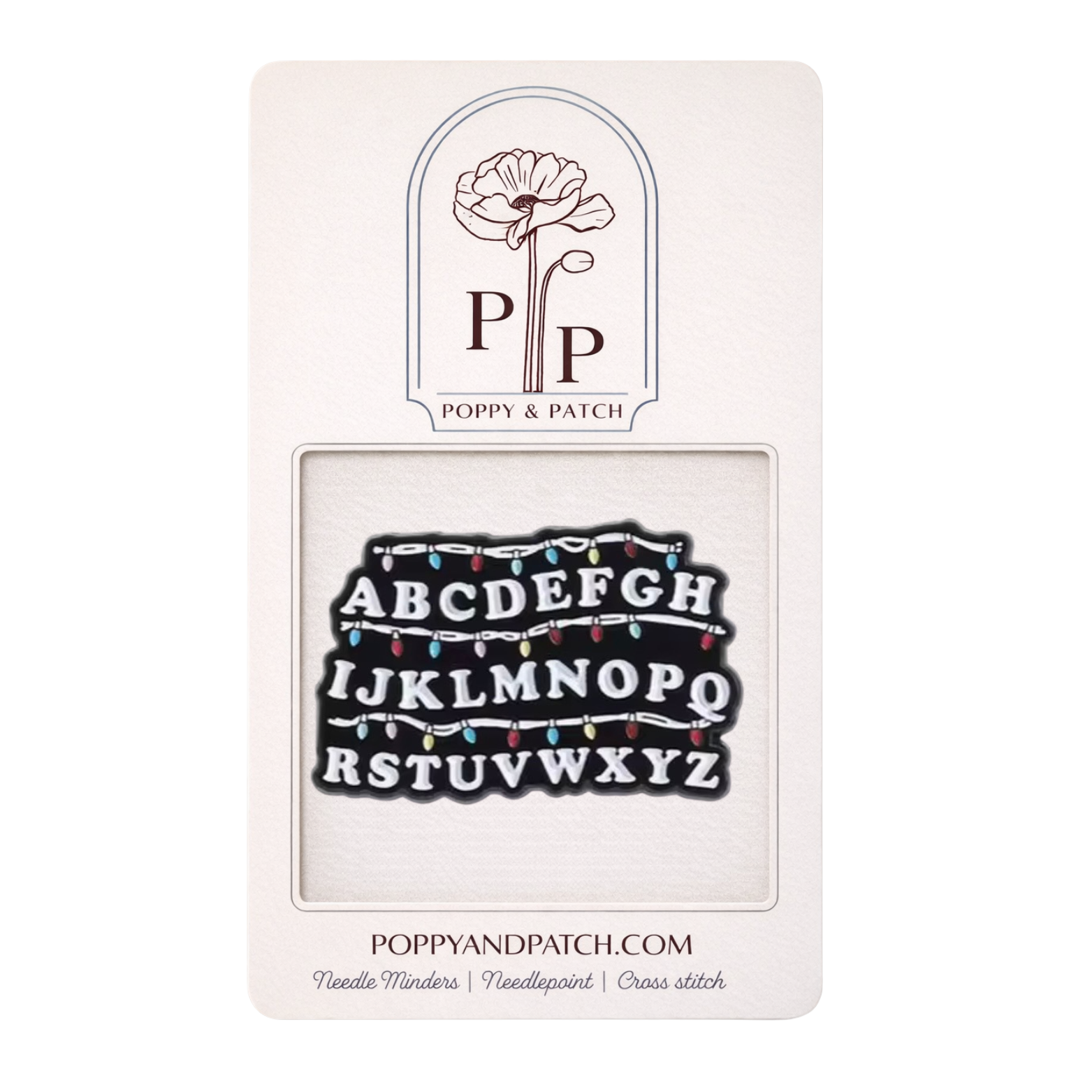 Stranger Things Alphabet Lights Needle Minder – Needle Holder – Needlepoint Cross Stitch & Embroidery