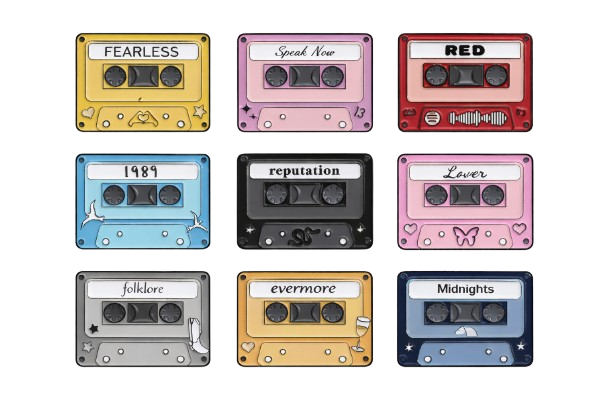 Taylor Swift Cassette Album Cover Needle Minders – Magnetic Needlepoint & Cross Stitch Accessories