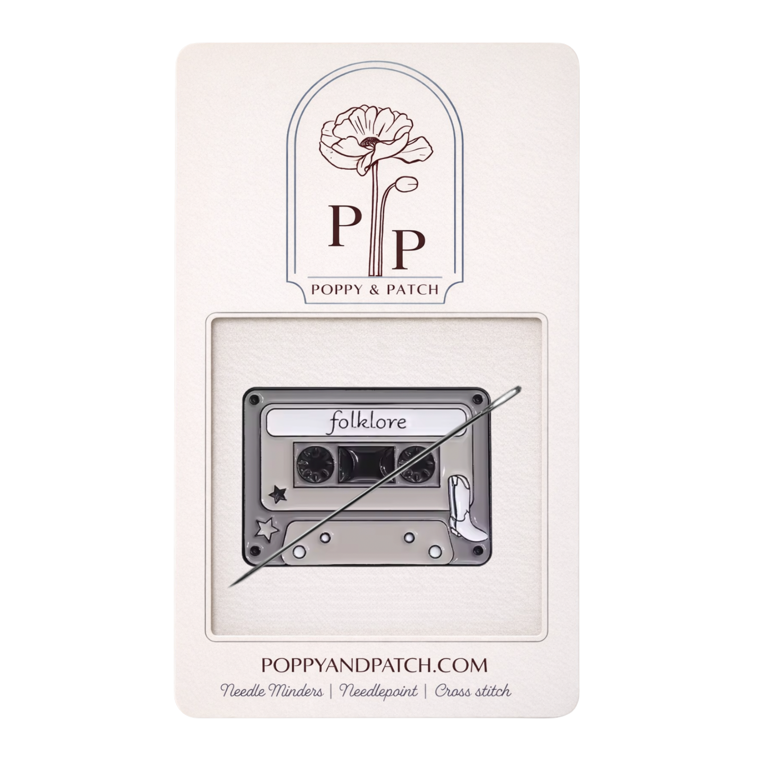 Taylor Swift Folklore Cassette Tape Needle Minder – Needlepoint & Cross Stitch