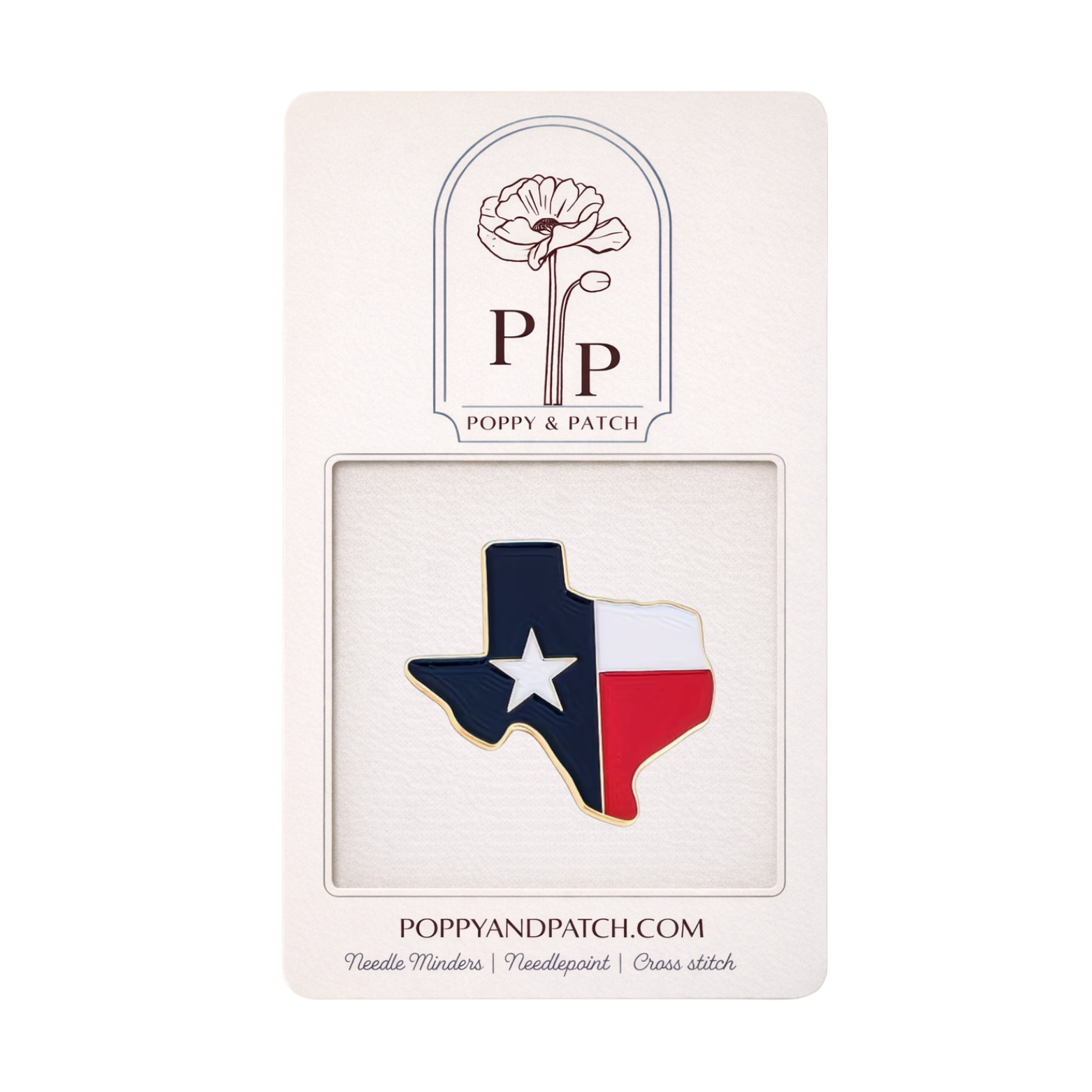 Texas Pride Needle Minder – Needle Holder – Needlepoint, Cross Stitch & Embroidery