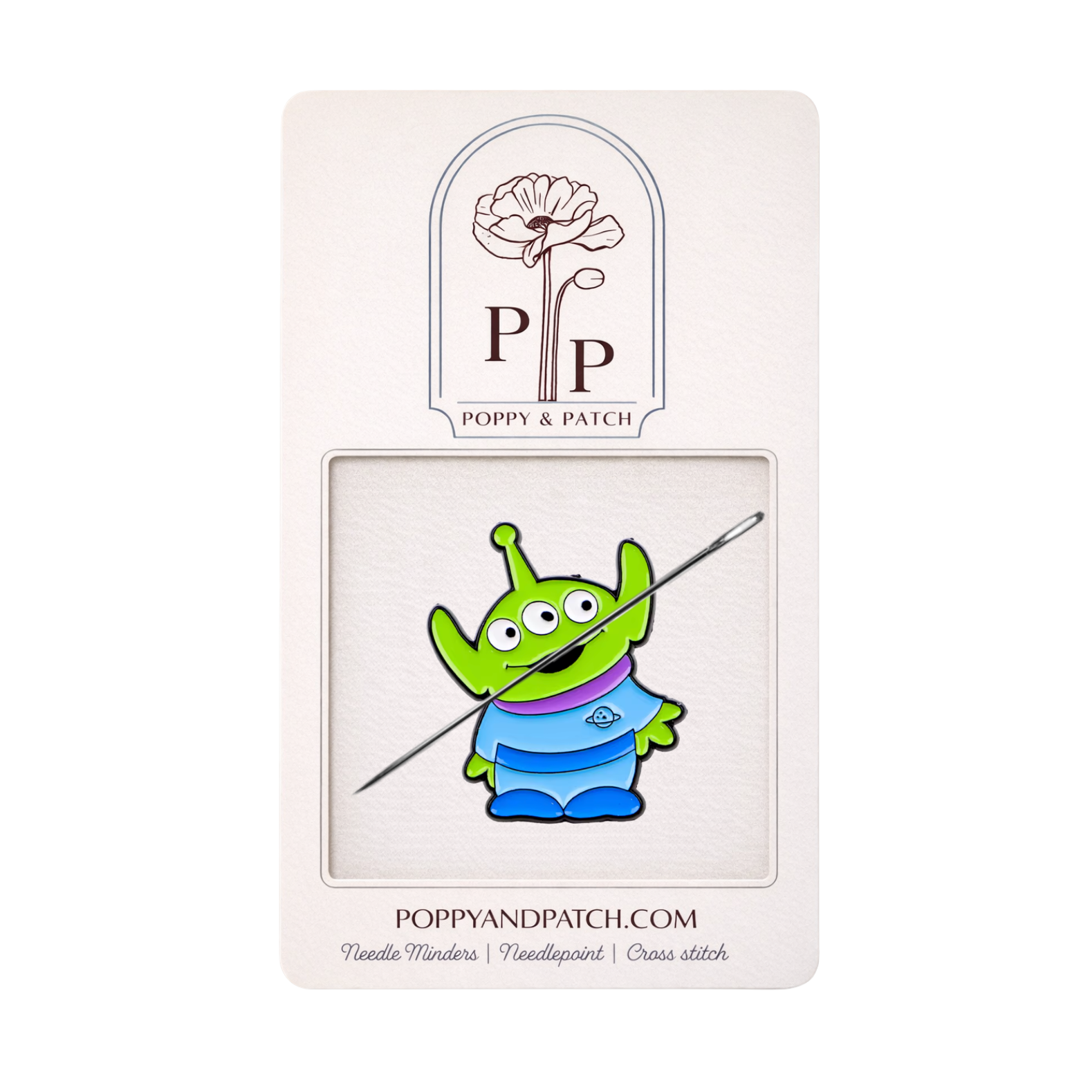 Toy Story Alien Needle Minder – Needle Holder –  Needlepoint, Cross Stitch, & Embroidery Accessory