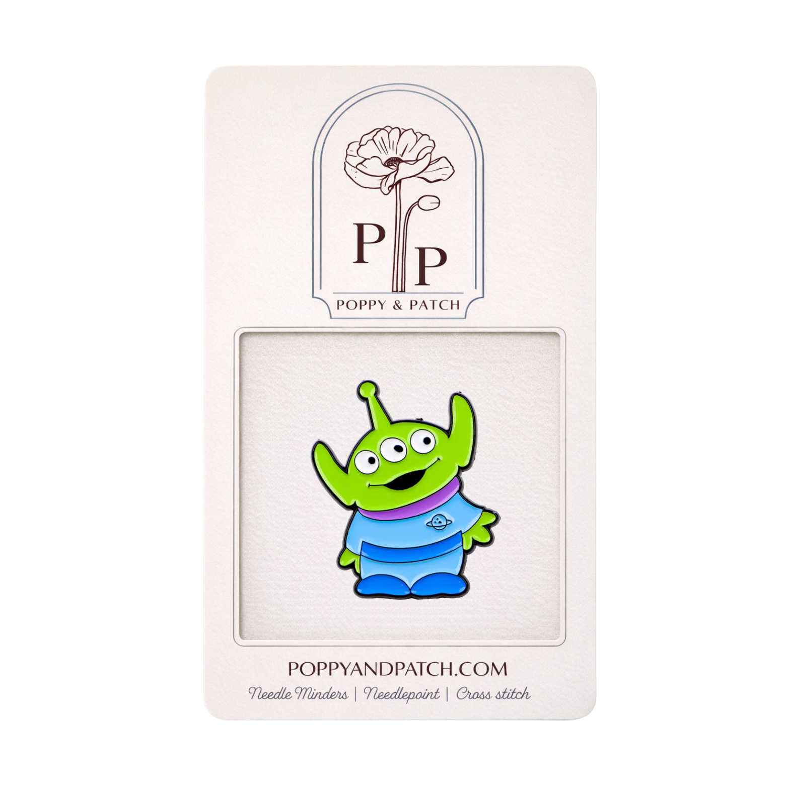 Toy Story Alien Needle Minder – Needle Holder –  Needlepoint, Cross Stitch, & Embroidery Accessory
