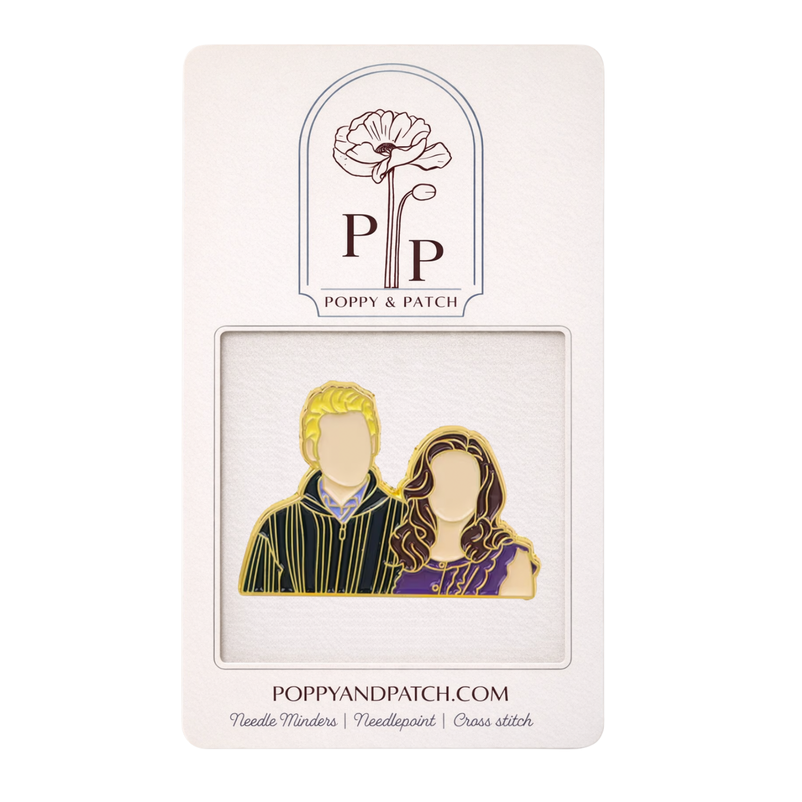 Twilight, Carlisle & Esme Cullen Needle Minder – Needle Holder – Needlepoint Cross Stitch & Embroidery