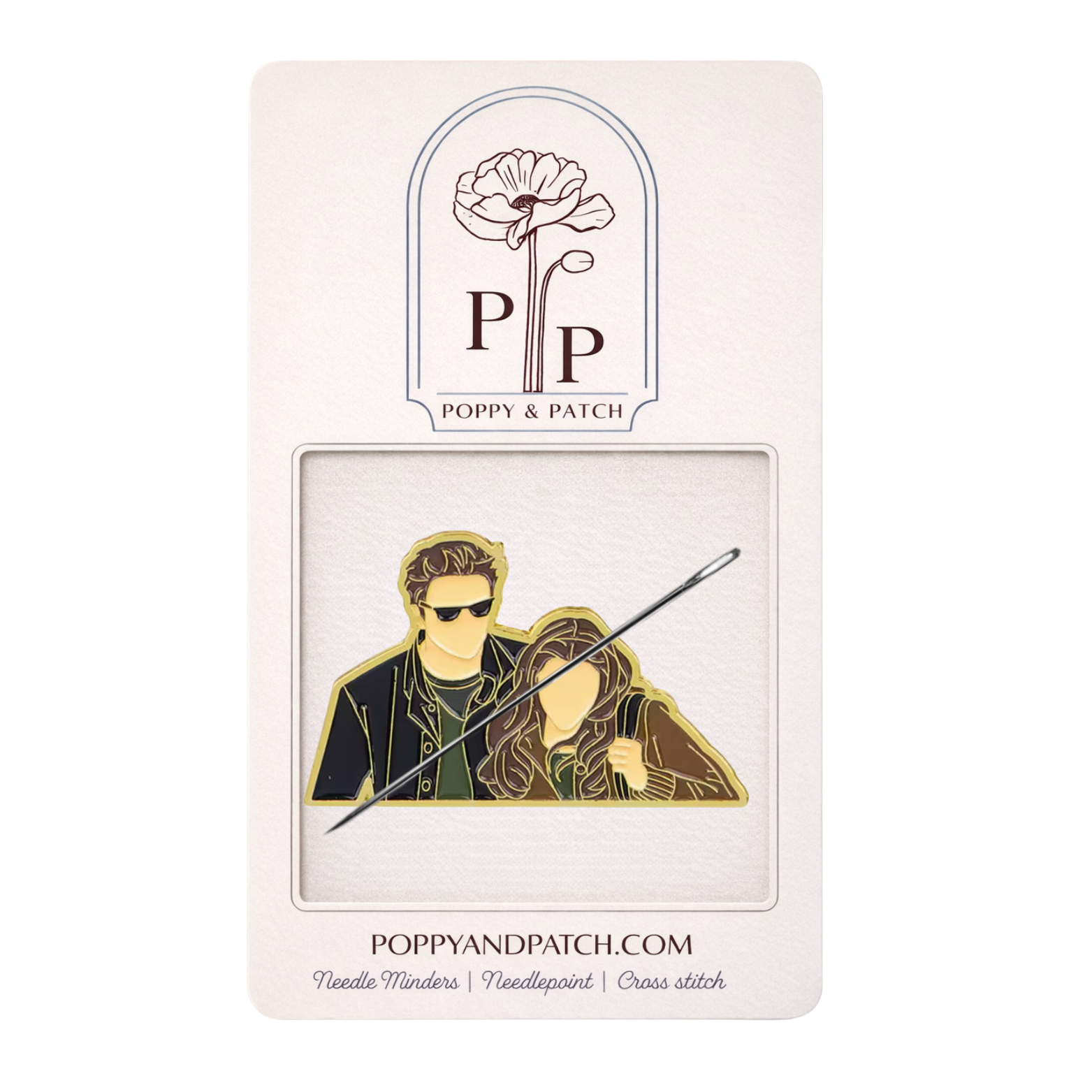 Twilight, Edward & Bella Needle Minder – Needle Holder- Needlepoint Cross Stitch & Embroidery