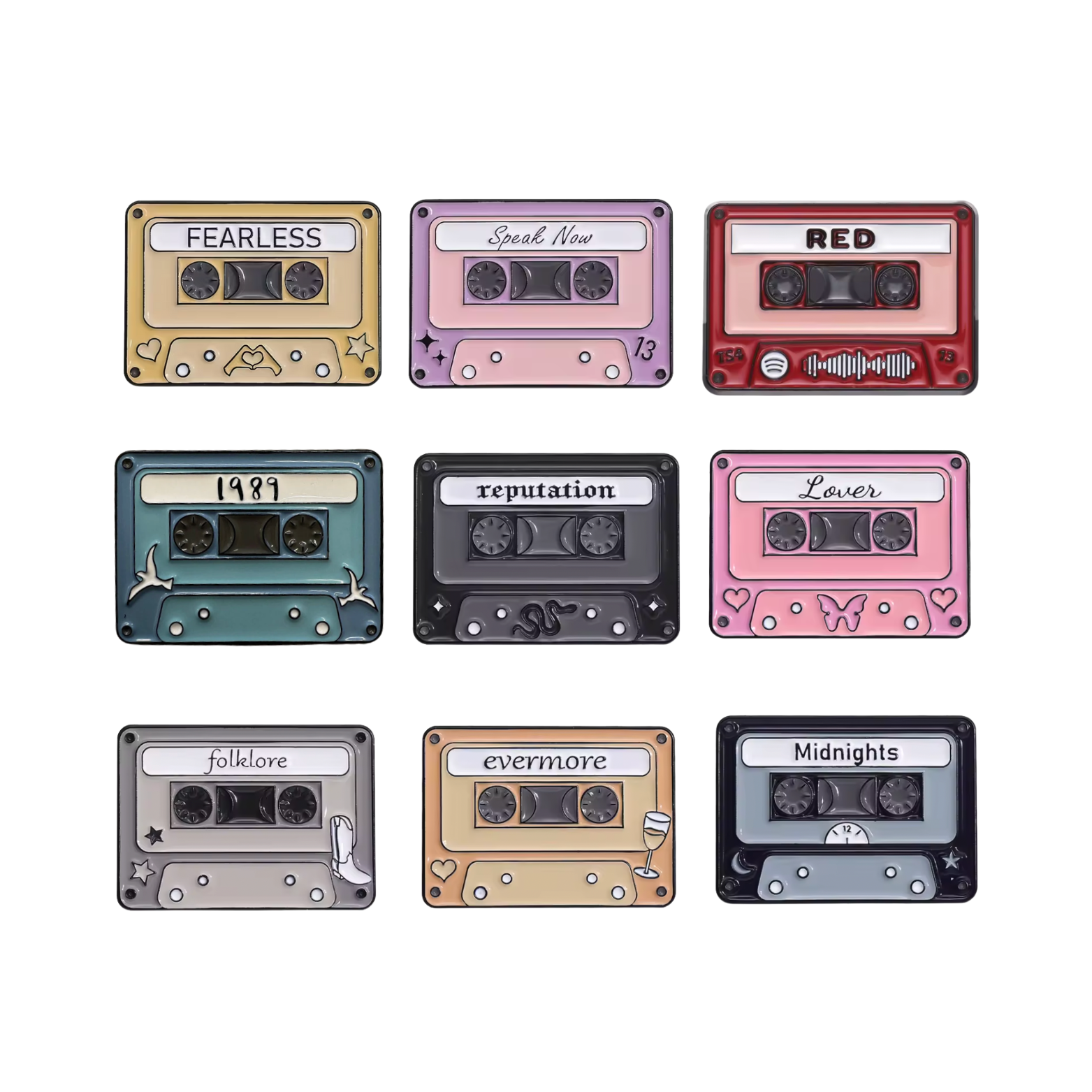 Taylor Swift Cassette Album Cover Needle Minders – Magnetic Needlepoint & Cross Stitch Accessories