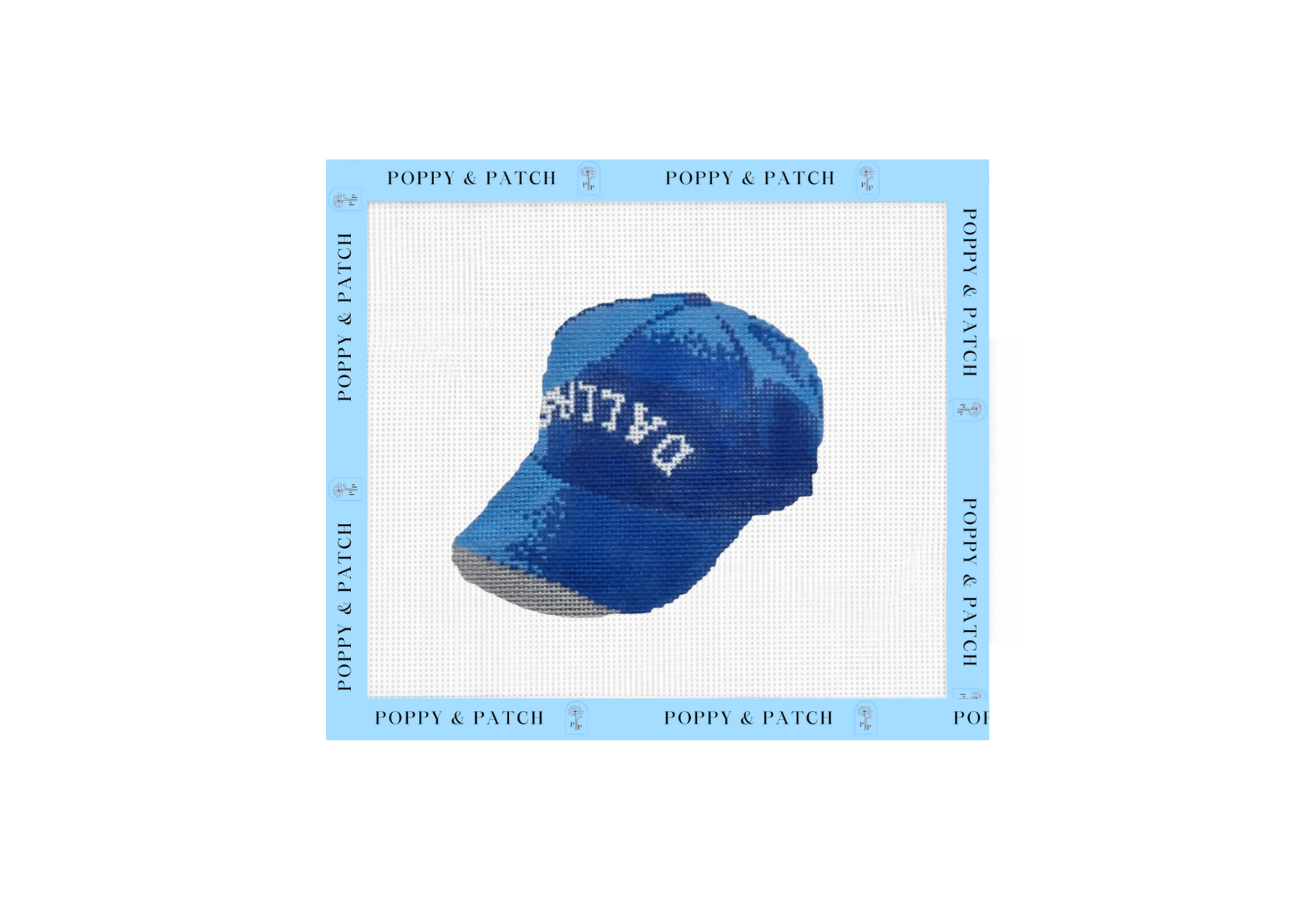 Upside Down Dallas Hat Needlepoint Canvas