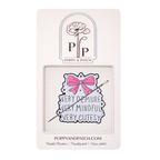 Very Demure Very Mindful Very Cutesy Needle Minder – Cute Bow Needle Holder – Needlepoint Cross Stitch & Embroidery