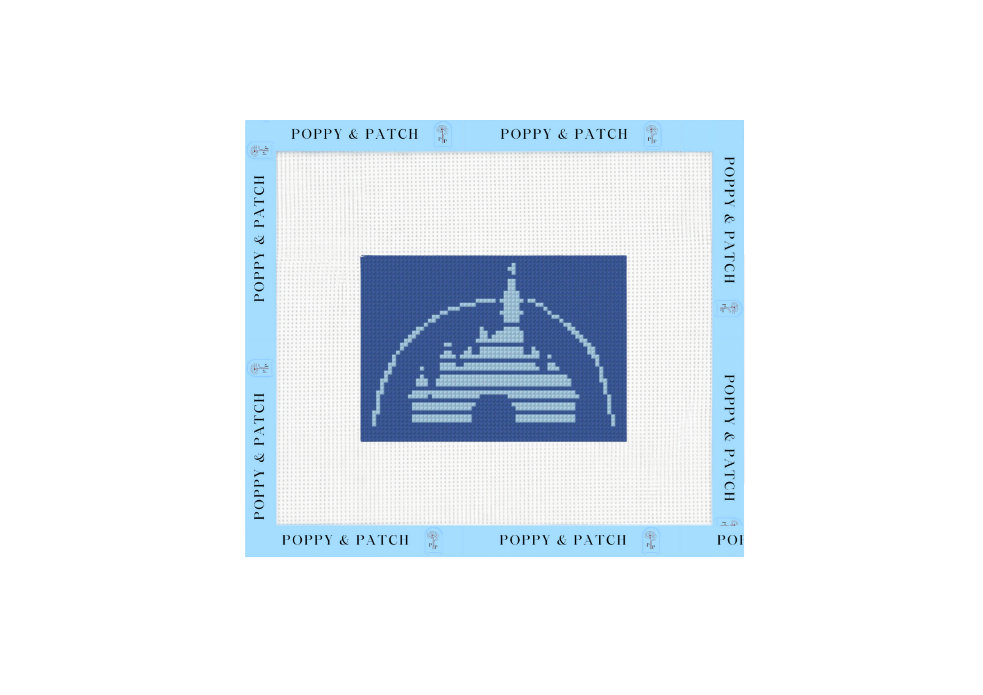 Vintage Disney Movie Intro Castle Needlepoint Canvas