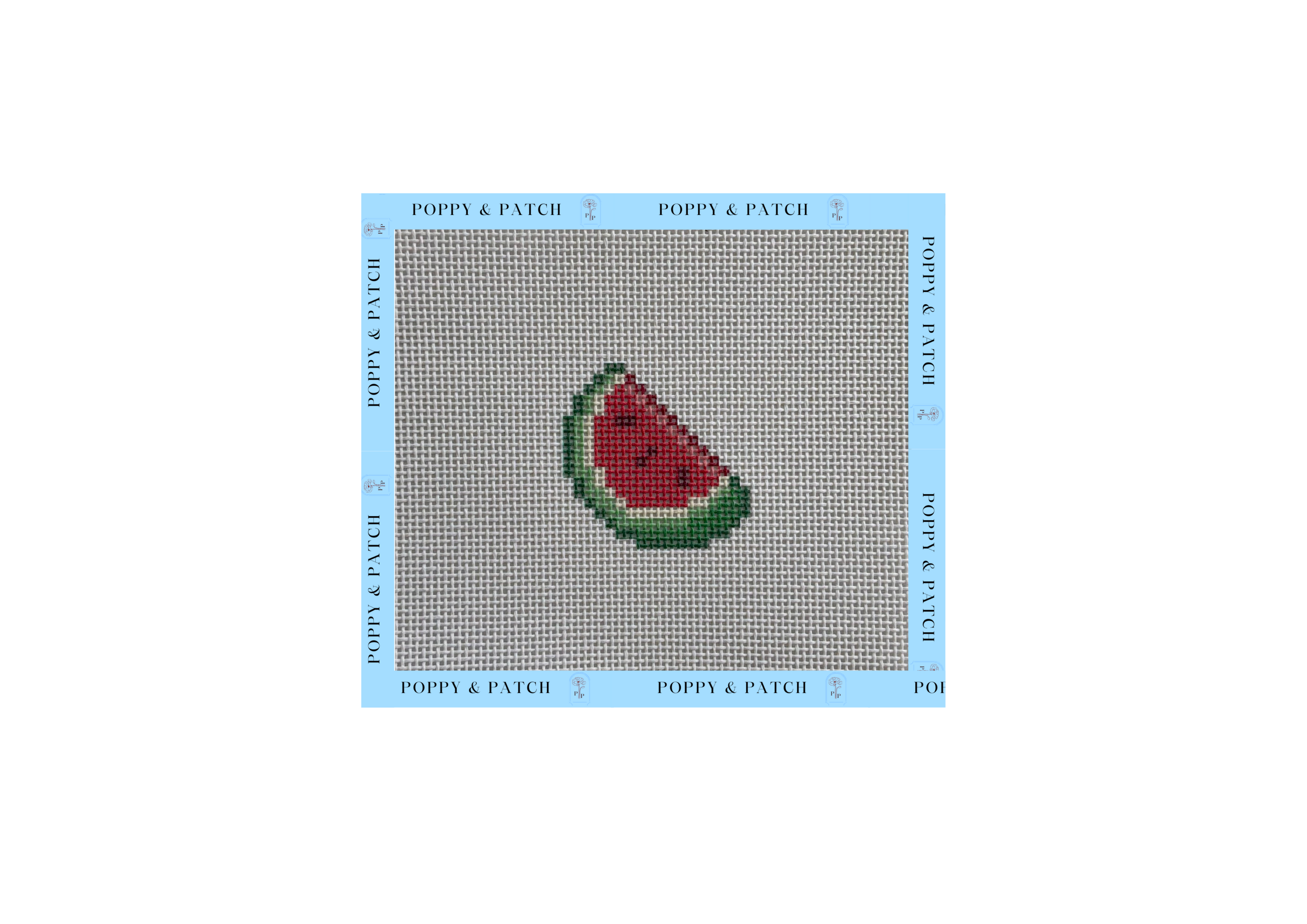Watermelon Key Fob/Bag Tag Needlepoint Canvas