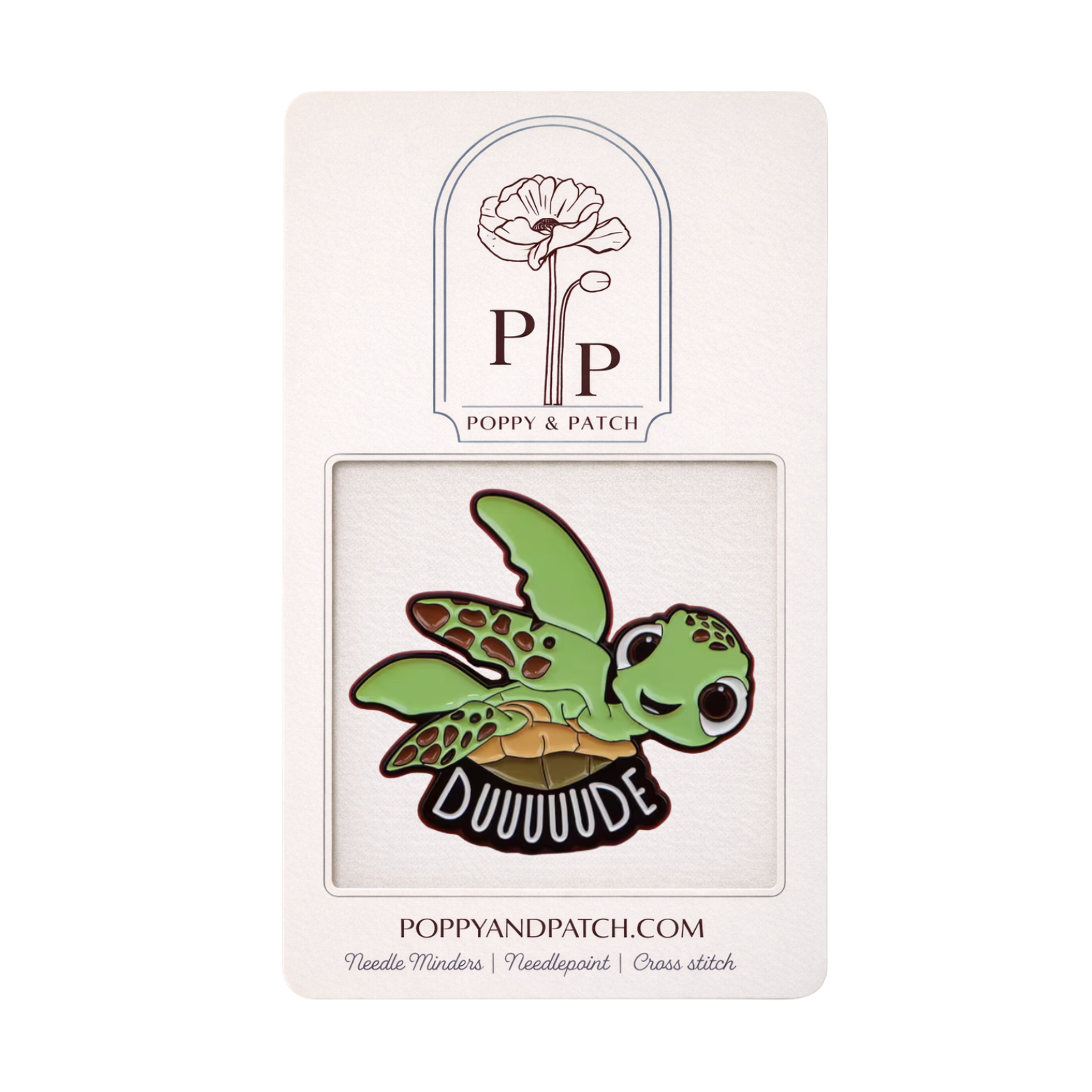 Squirt Finding Nemo Needle Minder – Needle Holder – Needlepoint, Cross Stitch & Embroidery